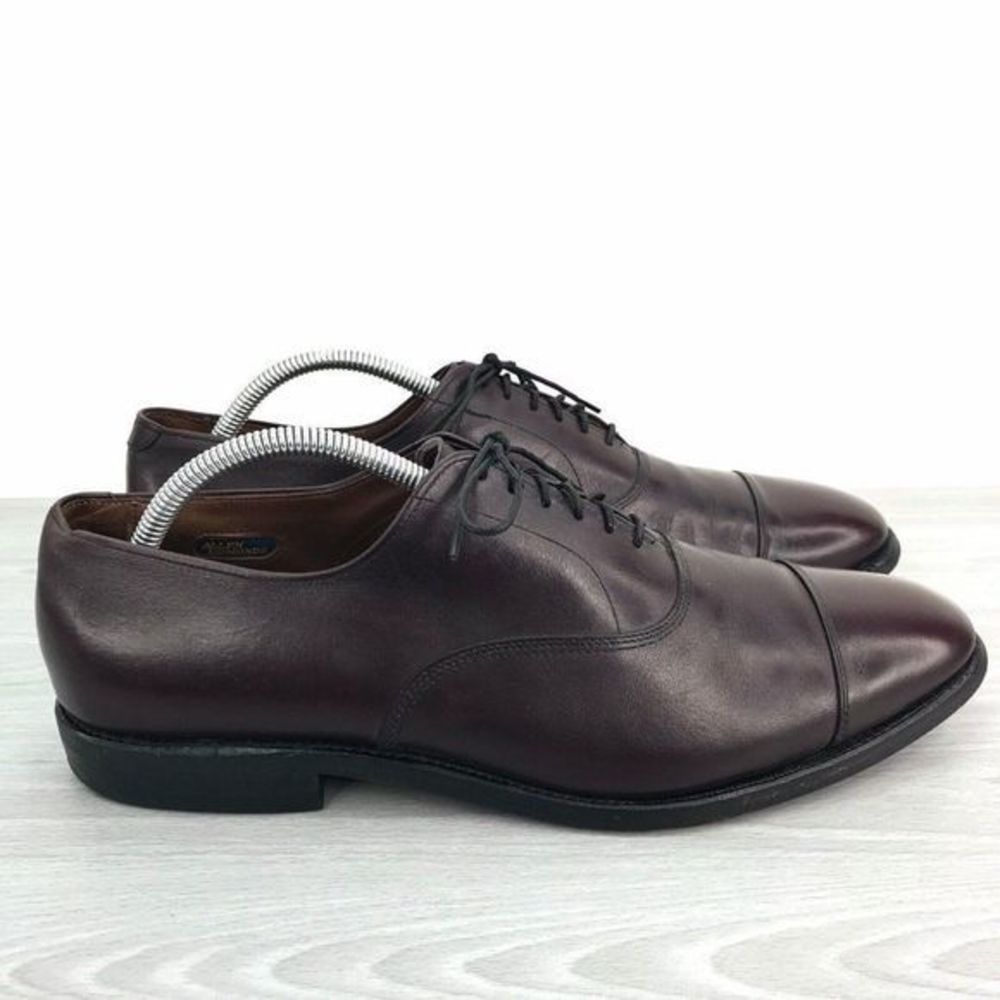 Allen Edmonds Park Avenue Mens Size 10.5 C Oxfords Dress Shoes Dark Cap Toe Shoe